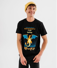 GEMO Tee-shirt manches courtes imprimé Dracaufeu homme - Pokémon noir standard