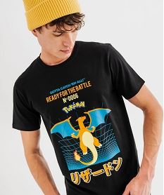 tee-shirt manches courtes imprime dracaufeu homme - pokemon noir standard tee-shirtsI852801_2