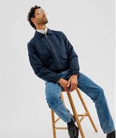 GEMO Jean coupe Regular légèrement délavé homme Bleu
