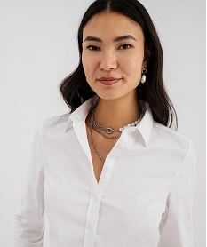 chemise unie coupe cintree femme blanc standard chemisiersI854301_2