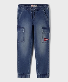 GEMO Jean jogger cargo avec taille élastique garçon - Camps United Bleu