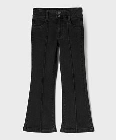 jean flare taille ajustable en coton stretch fille noir standard jeansI855701_2