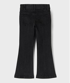 jean flare taille ajustable en coton stretch fille noir standard jeansI855701_4