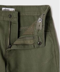 pantalon cargo large en coton uni fille kaki standard pantalonsI856301_2