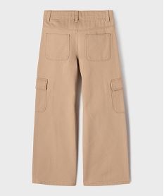 pantalon cargo large en coton uni fille beige standard pantalonsI856501_3