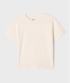 GEMO Tee-shirt manches courtes imprimé dos fille Blanc