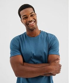 tee-shirt a manches courtes et col rond homme bleuI862101_2