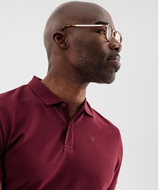 GEMO Polo à manches courtes en maille piquée homme Rouge