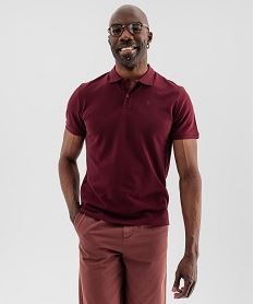 polo a manches courtes en maille piquee homme rouge polosI863301_2