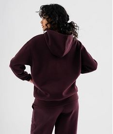 sweat a capuche en molleton uni femme rouge sweatsI866201_3