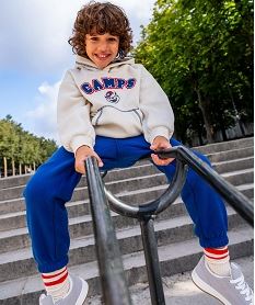 GEMO Sweat à capuche intérieur molletonné garçon - Camps United Beige