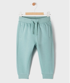 GEMO Pantalon de jogging avec ceinture bord-côte bébé garçon Bleu