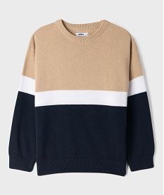 GEMO Pull en fine maille de coton garçon Bleu
