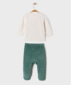 pyjama 2 pieces en velours avec motif ecureuil bebe beigeI873901_4