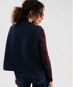 veste sans manches en maille sherpa femme bleu vestesI876301_3