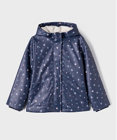 GEMO Imperméable à capuche chaud imprimé cœurs fille Bleu