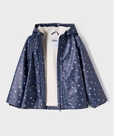 impermeable a capuche chaud imprime cœurs fille bleuI878101_2
