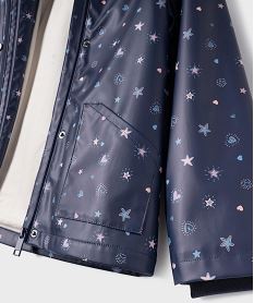 impermeable a capuche chaud imprime cœurs fille bleuI878101_3