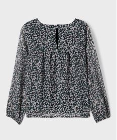 blouse en voile a manches longues fille navyI878701_3