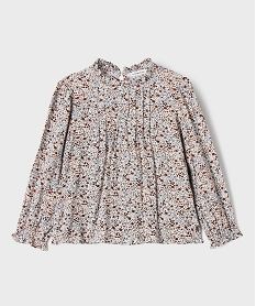 GEMO Blouse à manches longues à motifs fleuris fille - LuluCastagnette Blanc