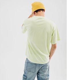 tee-shirt manches courtes oversize a motif urbain homme vert standard tee-shirtsI879701_3