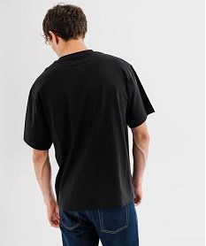tee-shirt manches courtes oversize a motif urbain homme noir vif tee-shirtsI879901_3
