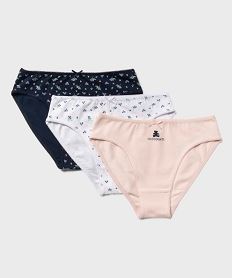 GEMO Culottes en coton imprimées fille (lot de 3) - LuluCastagnette Multicolore