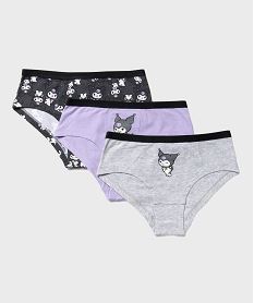 GEMO Shorty en coton stretch imprimé Kuromi fille - Hello Kitty (lot de 3) Multicolore