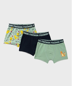 GEMO Boxer en coton stretch imprimé garoon - Pokémon (lot de 3) Multicolore