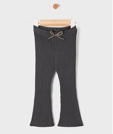 GEMO Pantalon en maille côtelée coupe flare bébé fille Gris