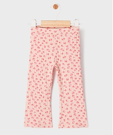 GEMO Pantalon flare en maille côtelée bébé fille Rose