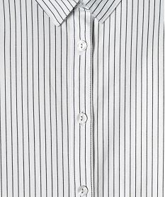 chemise a fines rayures coupe oversize fille blanc standardI887901_2