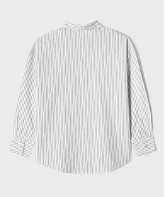 chemise a fines rayures coupe oversize fille blanc standardI887901_3