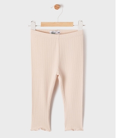 GEMO Legging en maille côtelée avec bas froncé bébé fille beige standard