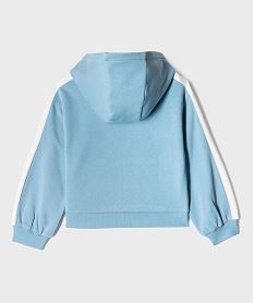 sweat a capuche et fermeture zippee fille bleu standard sweatsI890701_4
