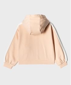 sweat a capuche et fermeture zippee fille rose standard sweatsI891101_3