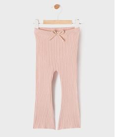 GEMO Pantalon en maille côtelée coupe flare bébé fille rose standard
