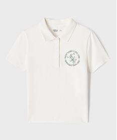 polo manches courtes avec inscription brodee poitrine garcon beige tee-shirtsI895101_4