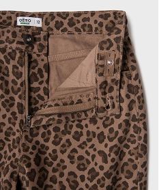 pantalon straight imprime leopard fille multicolore pantalonsI895301_2