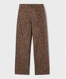 pantalon straight imprime leopard fille multicolore pantalonsI895301_3
