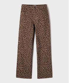 pantalon straight imprime leopard fille multicolore pantalonsI895301_4