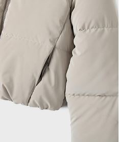 parka courte a capuche en matiere deperlante finition mate fille grisI897201_4