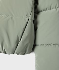 parka courte a capuche en matiere deperlante finition mate fille vertI897401_3
