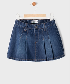 GEMO Jupe plissée en jean bébé fille Bleu