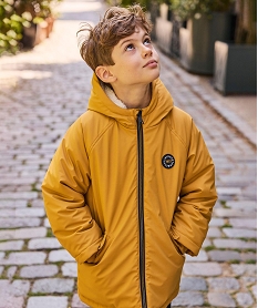 GEMO Imperméable à capuche doublée fourrure imitation garçon - LuluCastagnette jaune standard