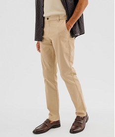 GEMO Pantalon chino coupe Slim homme Beige