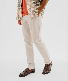 GEMO Pantalon chino coupe Slim homme beige standard