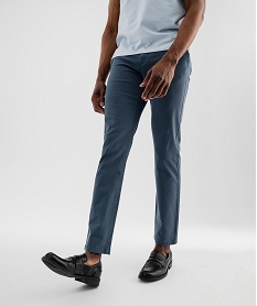 GEMO Pantalon chino coupe Slim homme Bleu
