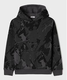 GEMO Sweat à capuche avec intérieur molletonné garçon noir standard