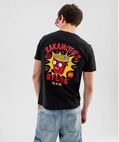 tee-shirt manches courtes avec motif poitrine et dos homme - sakamoto days noir standard tee-shirtsI900401_3